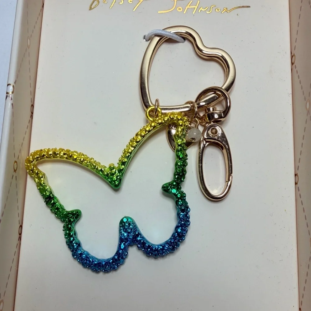 Betsey Johnson Butterfly Keychain of or bag charm‎